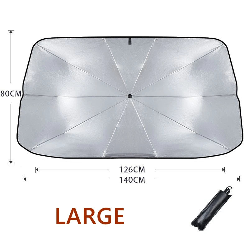 Car Sunshade Car Sunshade Retractable Sunscreen Heat Insulation Front Windshield Parasol