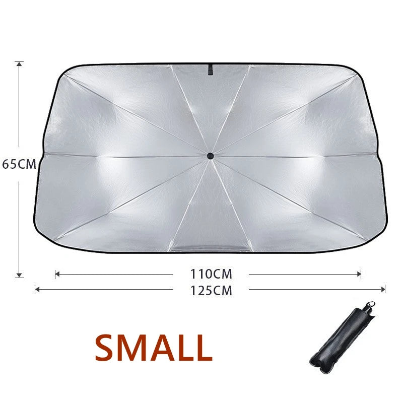Car Sunshade Car Sunshade Retractable Sunscreen Heat Insulation Front Windshield Parasol