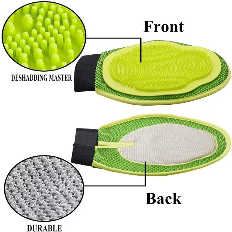 Pet Glove Cat Grooming Glove Cat Hair Deshedding Brush Remover Brush for Animal Gloves Dog Comb for Cats Bath Clean Massage Hair